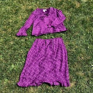 Dress, 2 piece,  ruffled skirt & blouse, 12P